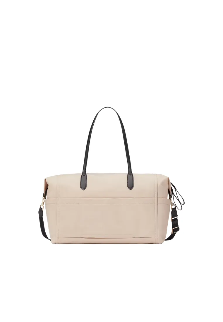 ( PREORDER ) Kate Spade Chelsea Duffle Bag Large Weekender In Warm Beige Multi KE405