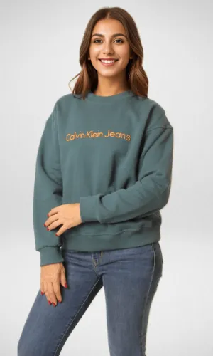 2023 Women Pullover Padded Melton - Green