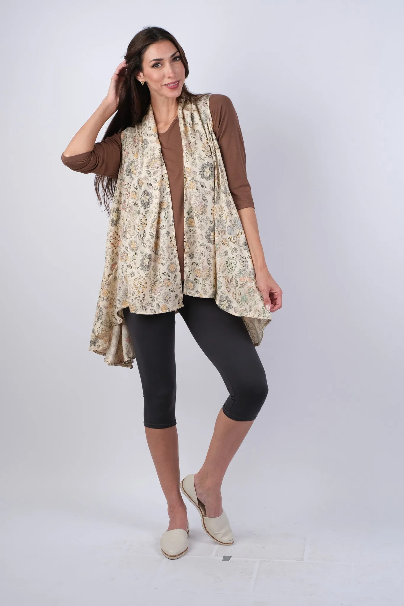 225182 Delicate Cream Floral Cardigan