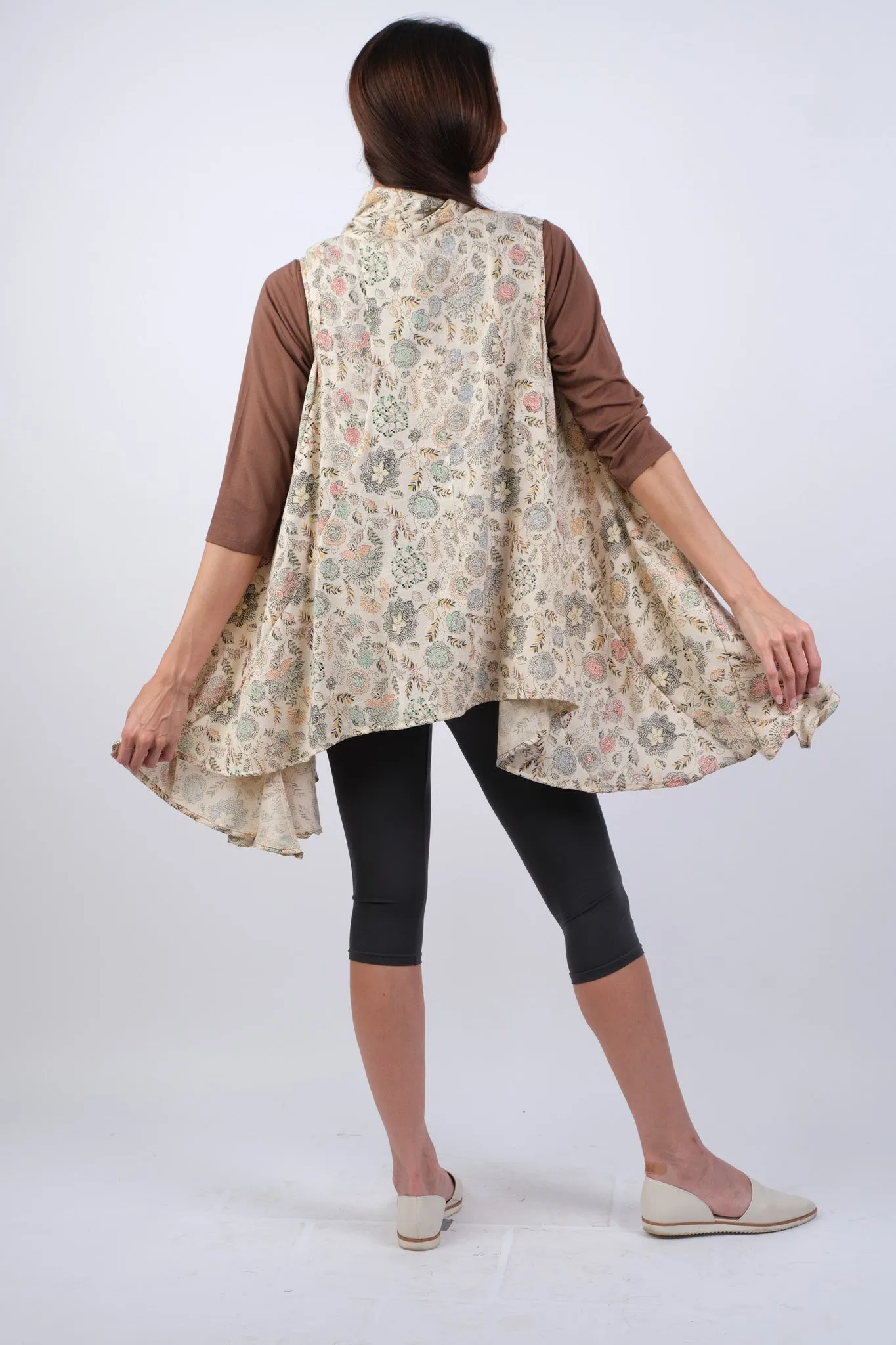 225182 Delicate Cream Floral Cardigan
