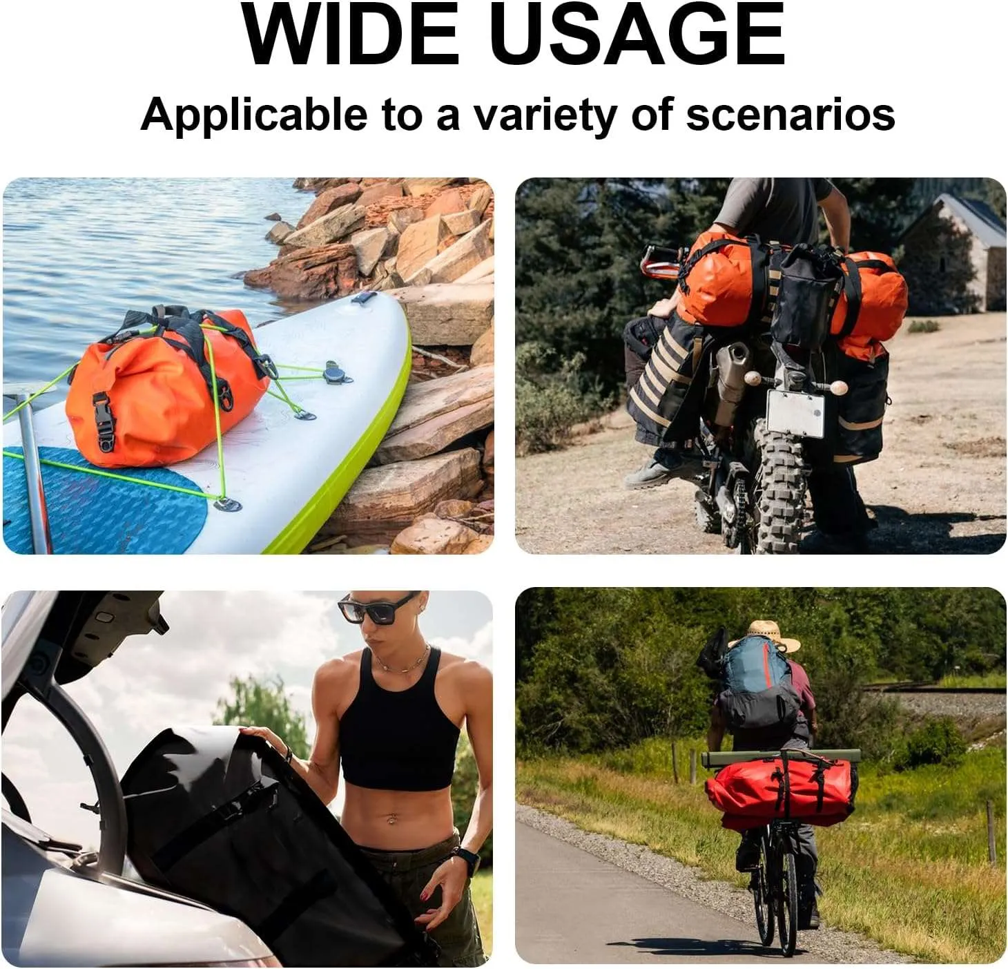 60L Roll Top Waterproof Duffel Dry Bag, Travel Duffel Bag For Outdoor