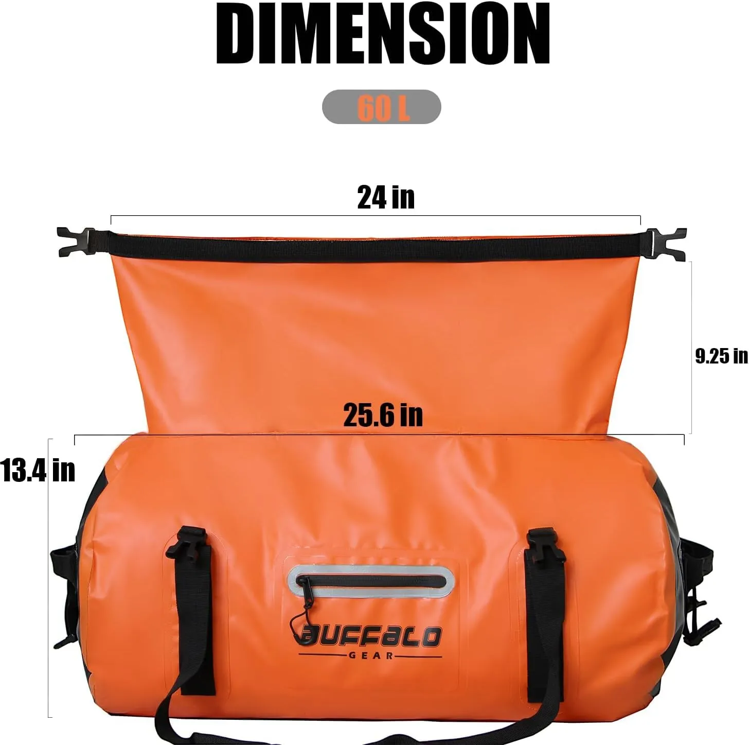 60L Roll Top Waterproof Duffel Dry Bag, Travel Duffel Bag For Outdoor