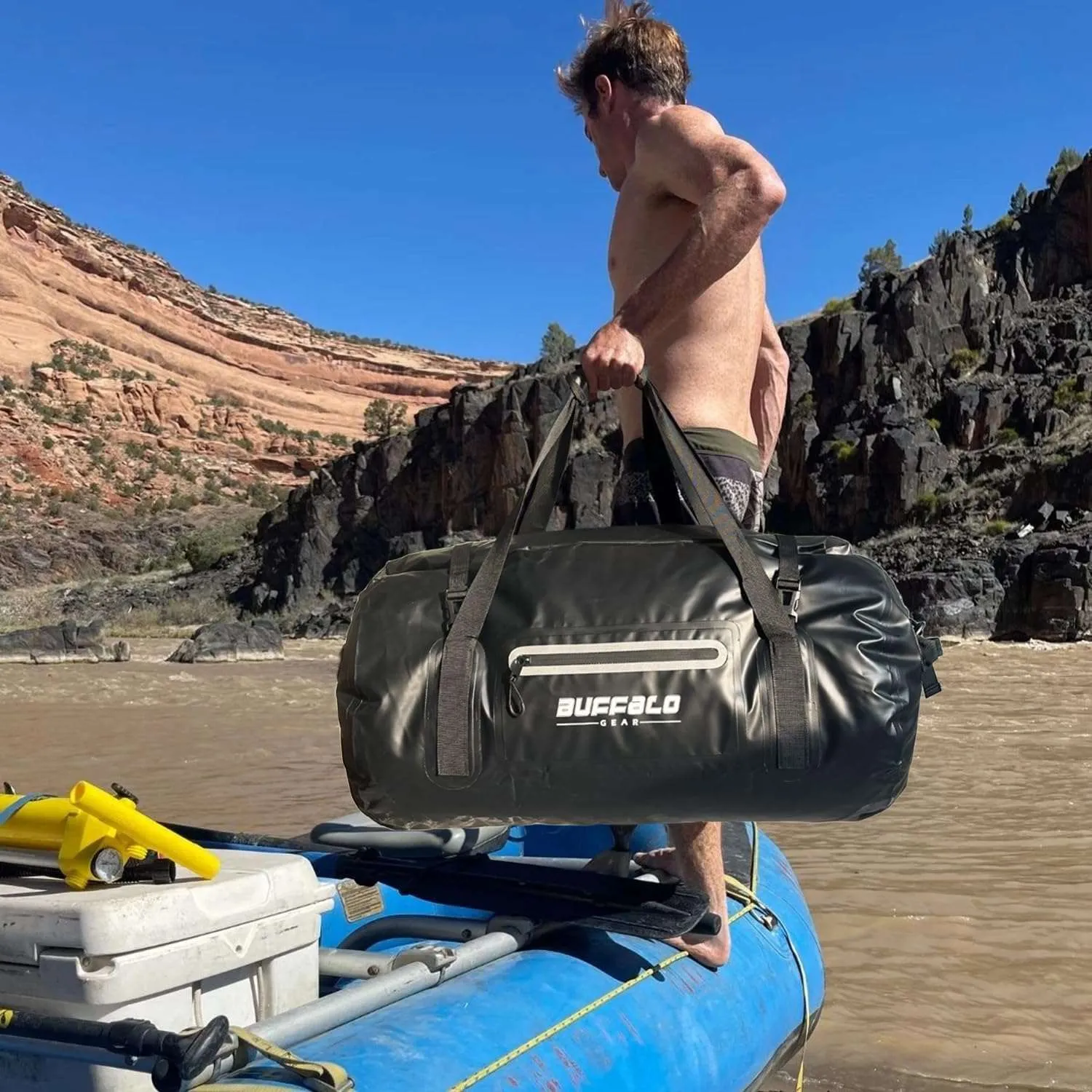 80L Roll Top Waterproof Duffel Dry Bag,Travel Duffel Bag For Outdoor