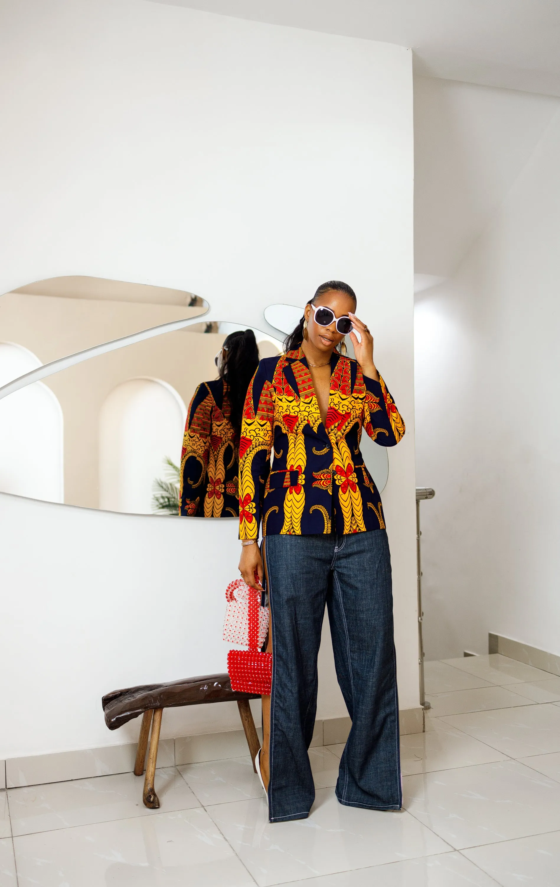 ABIBA AFRICAN PRINT BLAZER