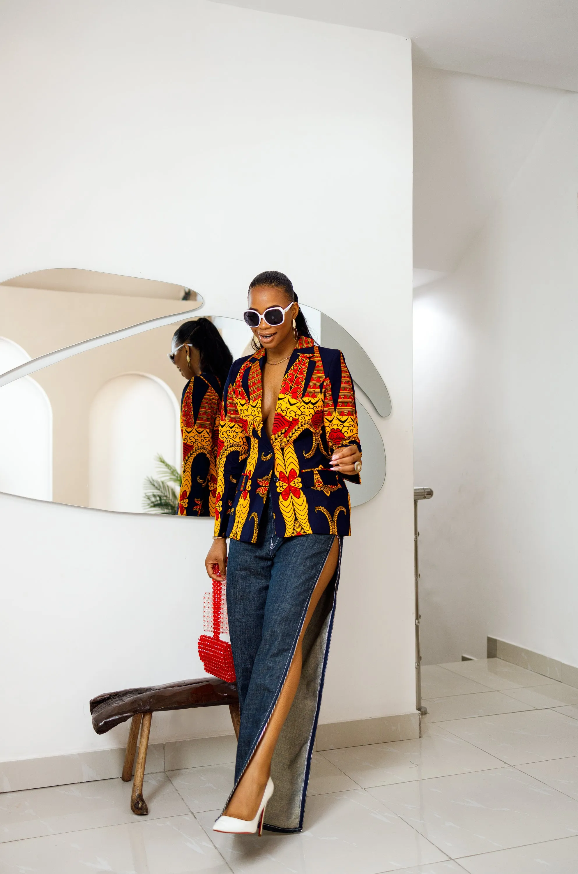 ABIBA AFRICAN PRINT BLAZER