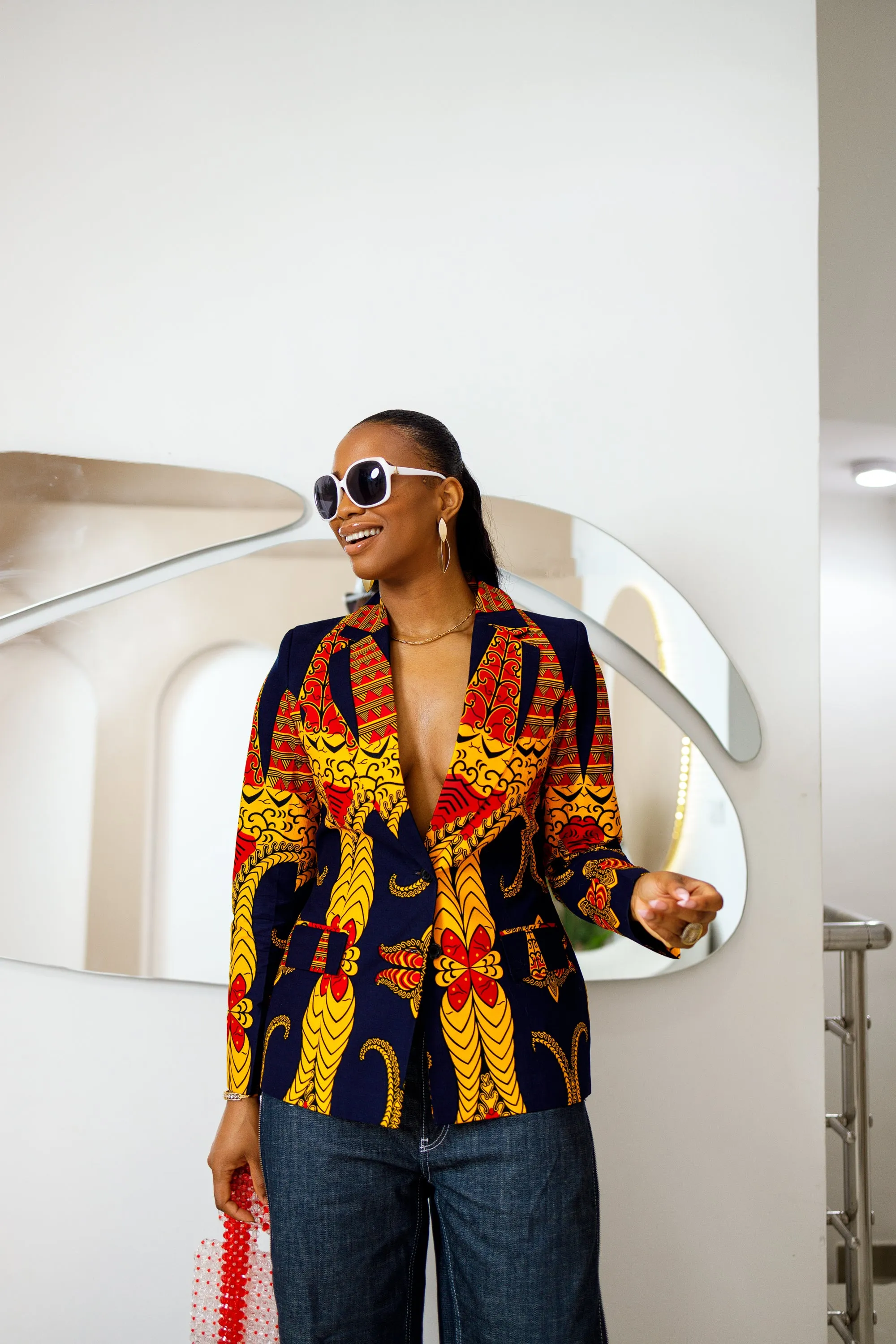 ABIBA AFRICAN PRINT BLAZER