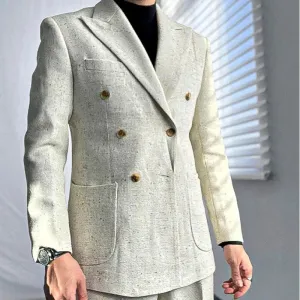 Apricot Double Breasted Men's Blazer