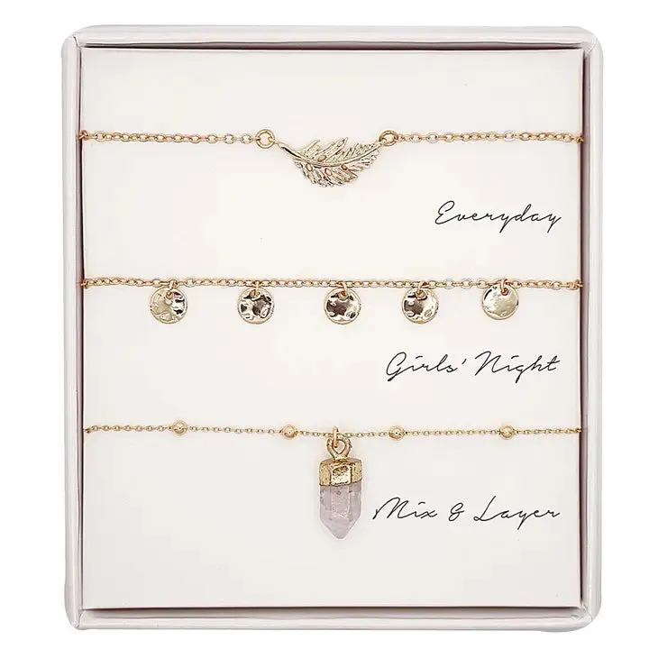 Assorted Layering Pendant Necklace Set