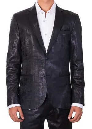 Black Brushstroke Tech 2-Pcs Suit