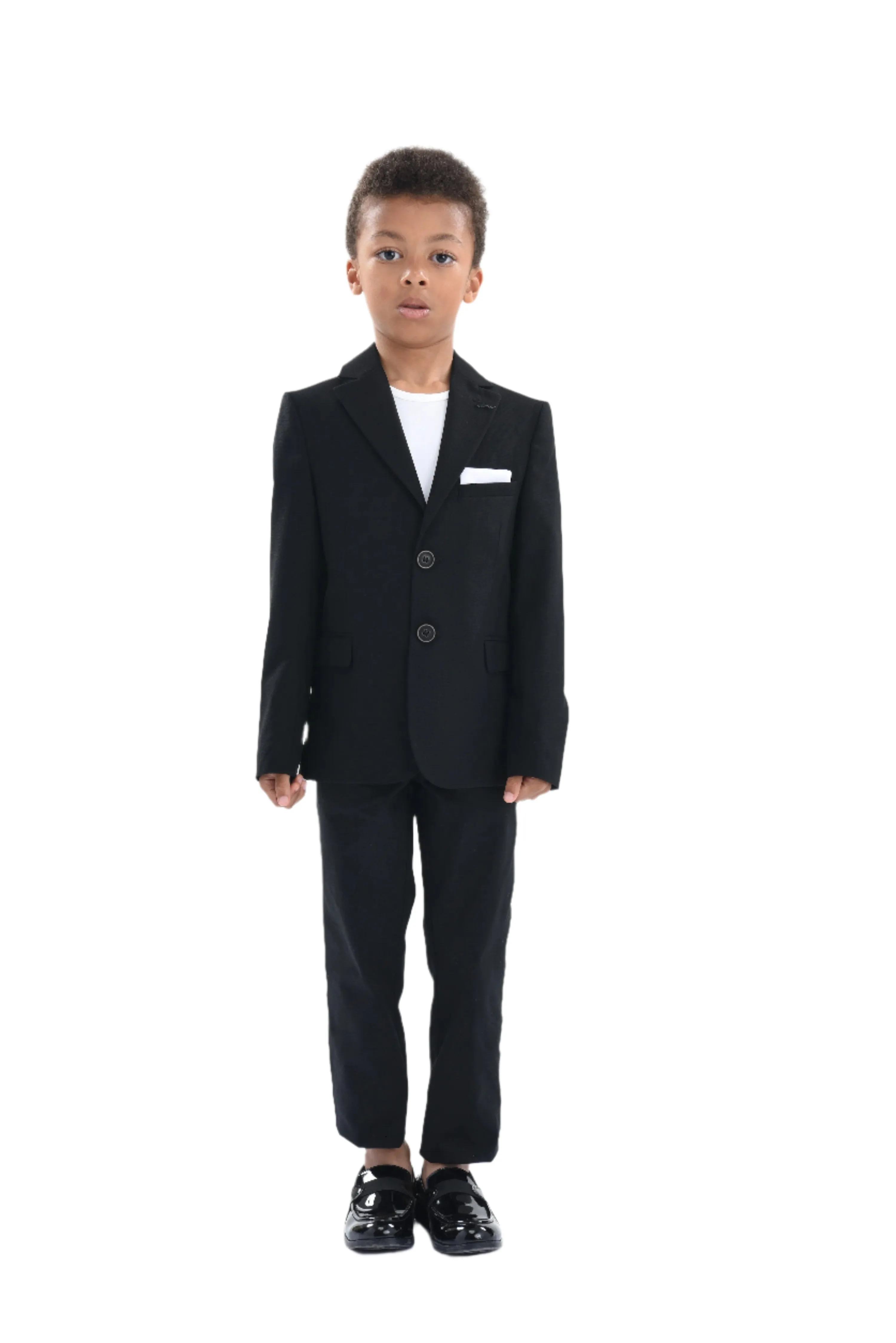 Black Twill Peak Lapel Blazer