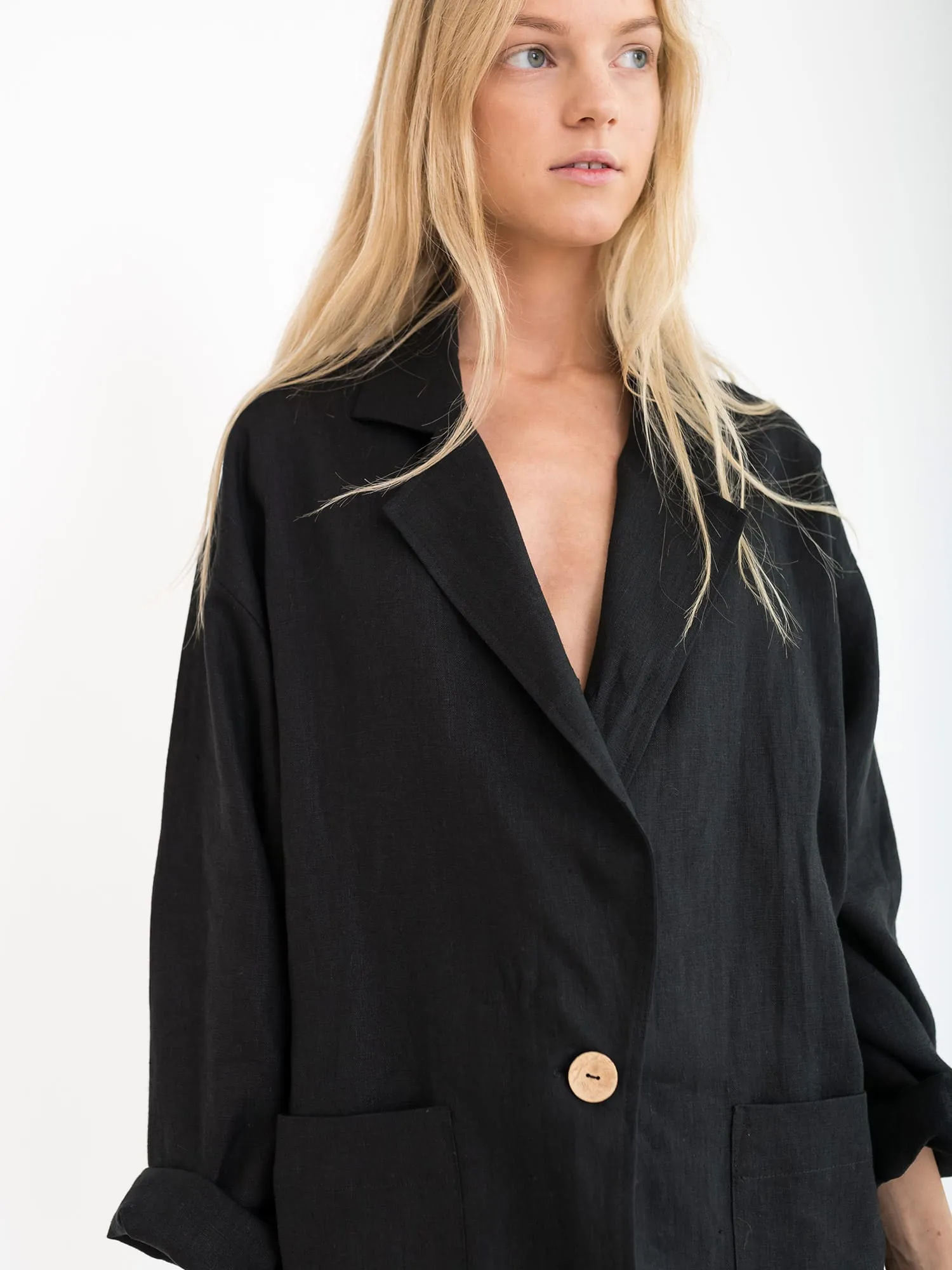 Blazer with Button Detail