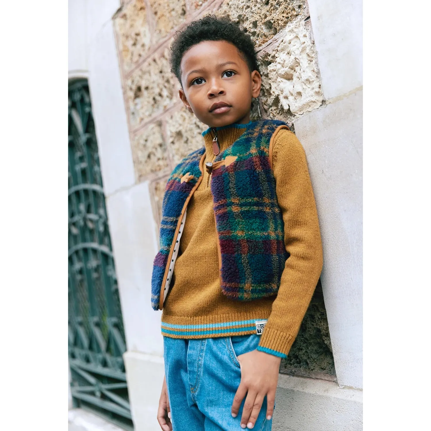 BONTON Csar Cotton Fleece Layering Vest