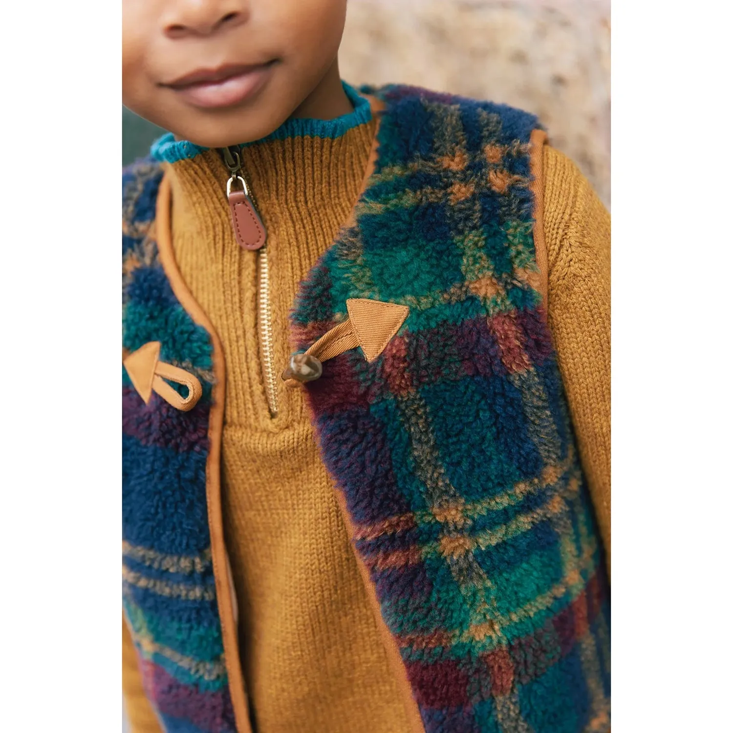 BONTON Csar Cotton Fleece Layering Vest