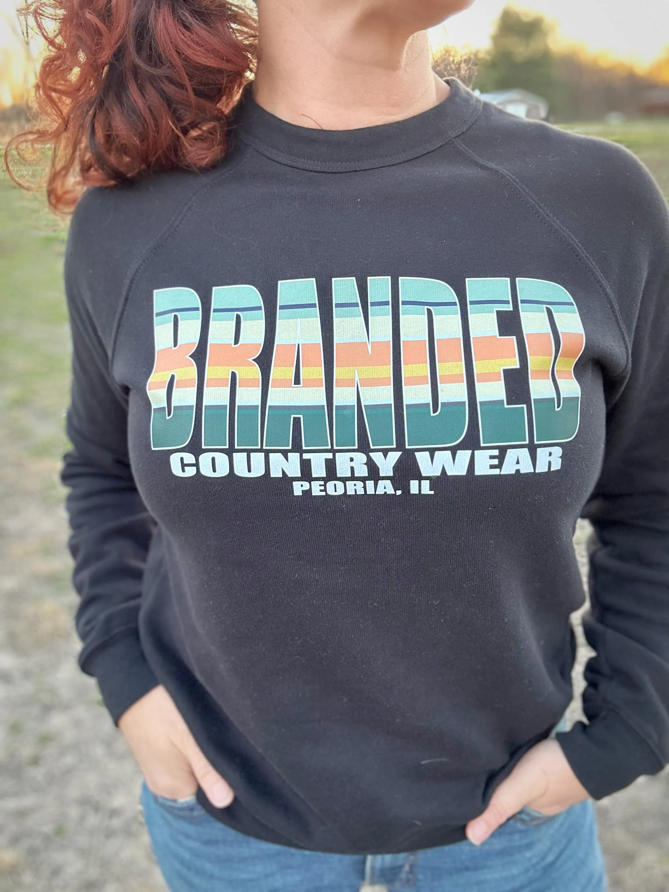 BRANDED Serape Logo Crew Neck Sweatshirt