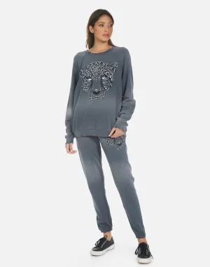 Brynn Heart Leopard Sweatpants