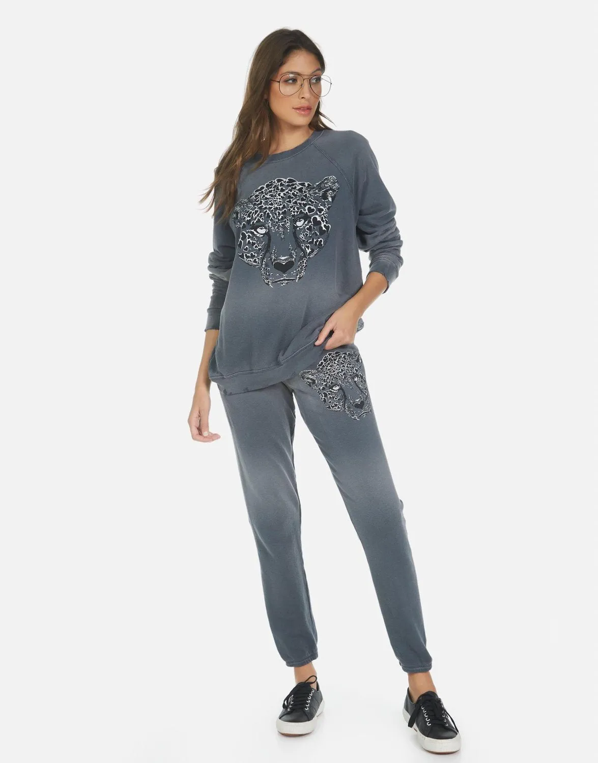 Brynn Heart Leopard Sweatpants