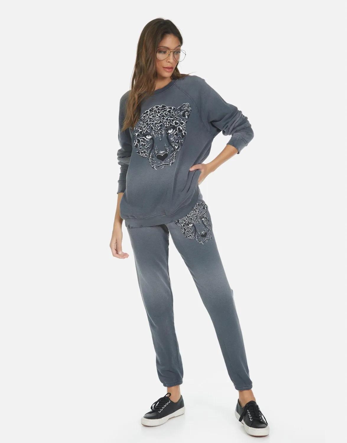 Brynn Heart Leopard Sweatpants