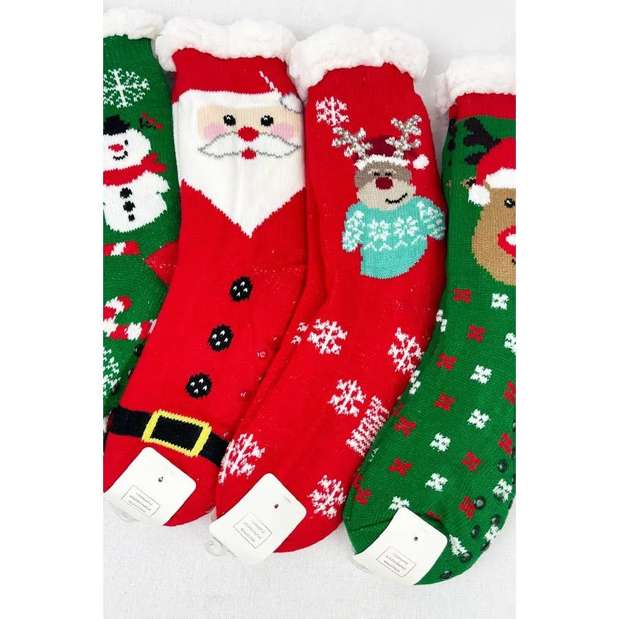 Christmas Winter Fleece Non Slip Socks