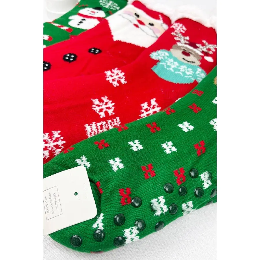 Christmas Winter Fleece Non Slip Socks
