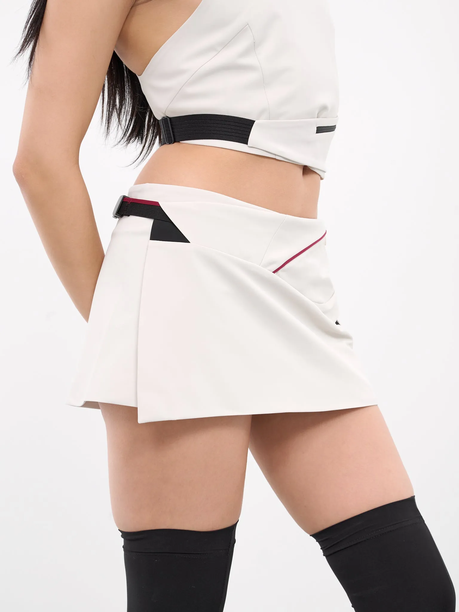 Cinched Wrap Skirt (SK3IV-IVORY)