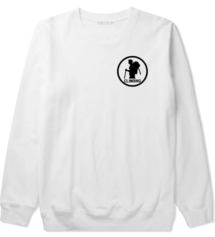 Climbing Hiker Chest Mens Crewneck Sweatshirt