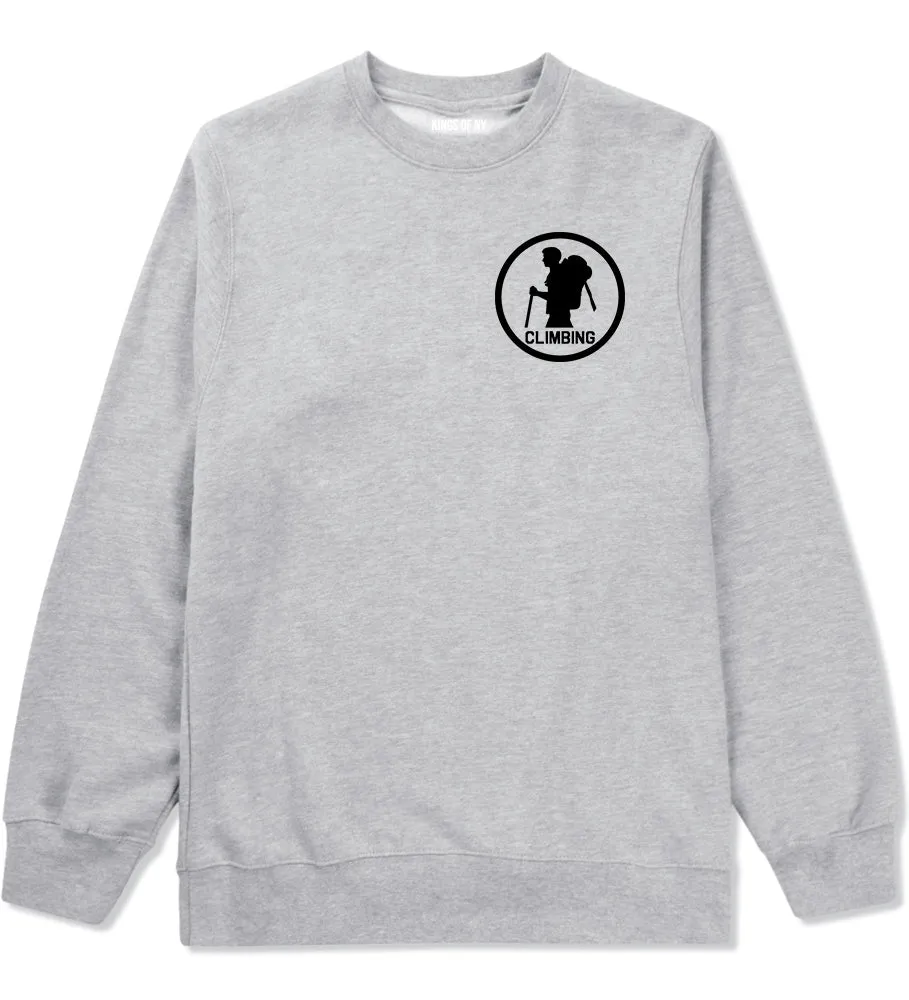 Climbing Hiker Chest Mens Crewneck Sweatshirt