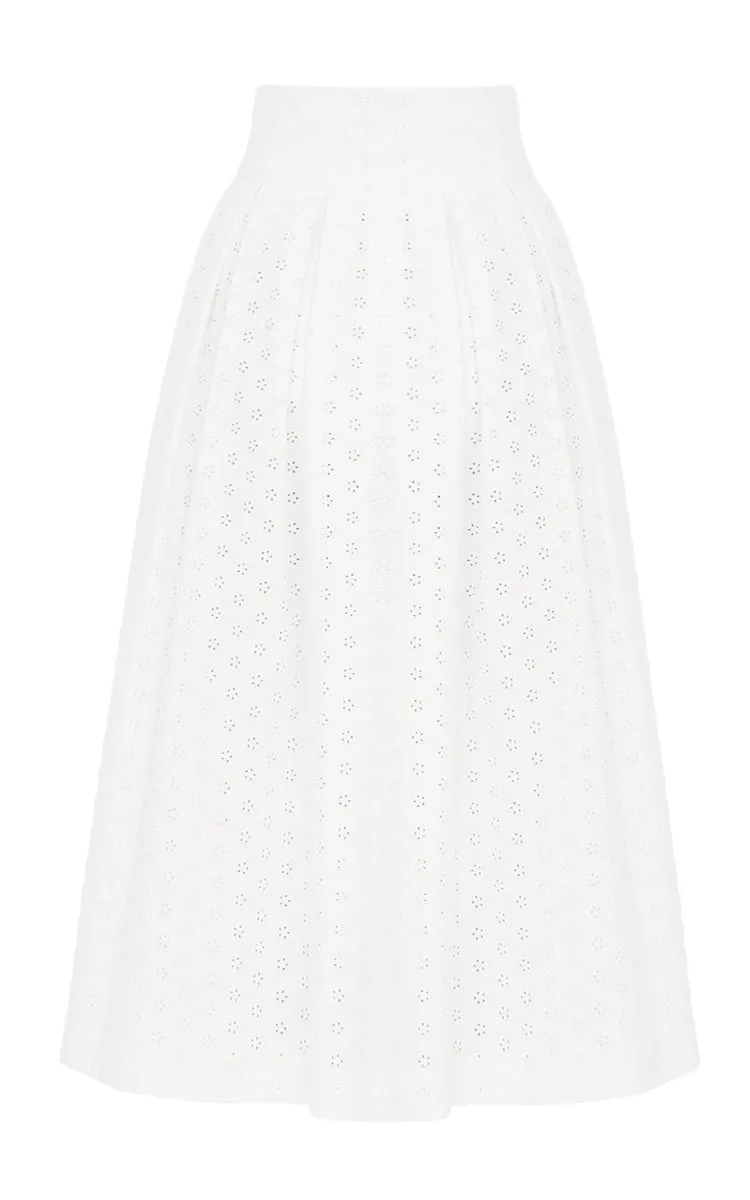 Cotton Skirt with Ruffles