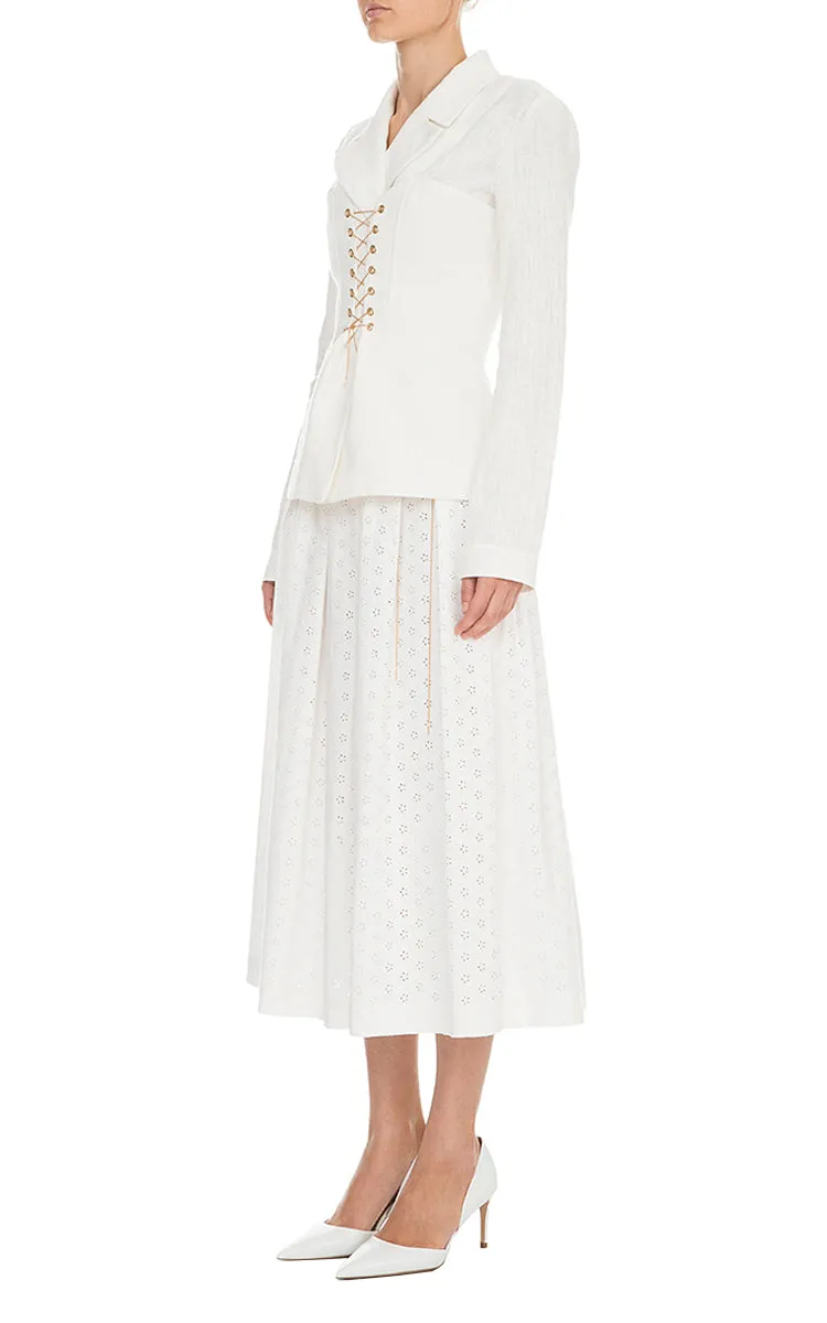 Cotton Skirt with Ruffles