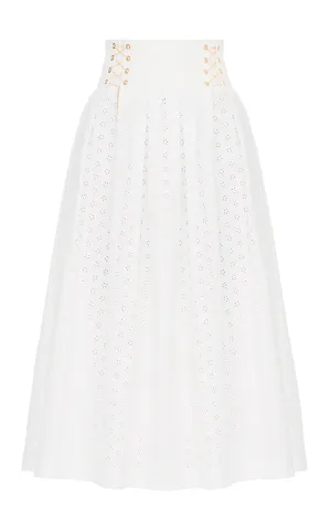 Cotton Skirt with Ruffles