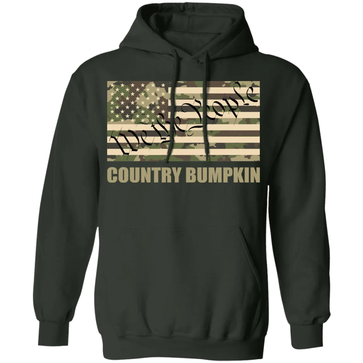 Country Bumpkin "We The People" Camo Flag Pullover Hoodie