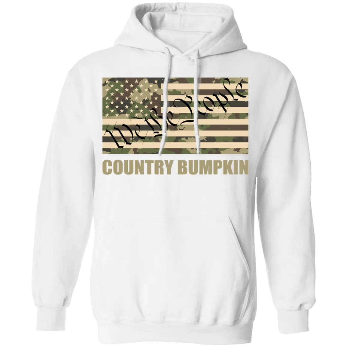 Country Bumpkin "We The People" Camo Flag Pullover Hoodie