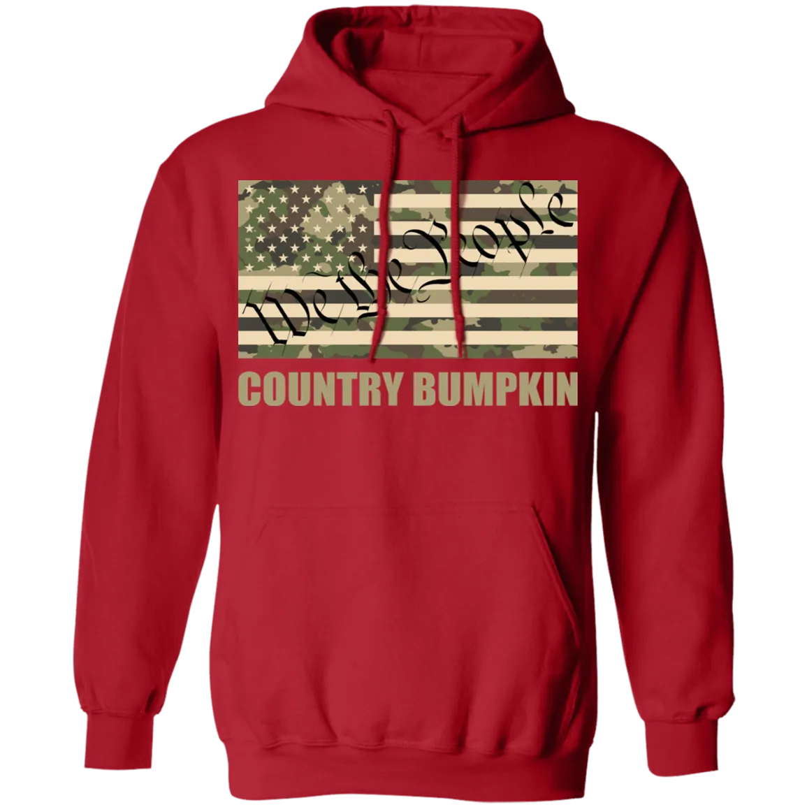 Country Bumpkin "We The People" Camo Flag Pullover Hoodie
