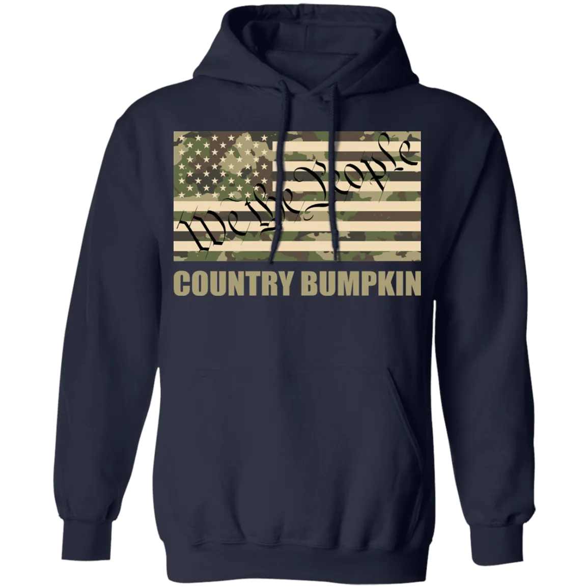 Country Bumpkin "We The People" Camo Flag Pullover Hoodie