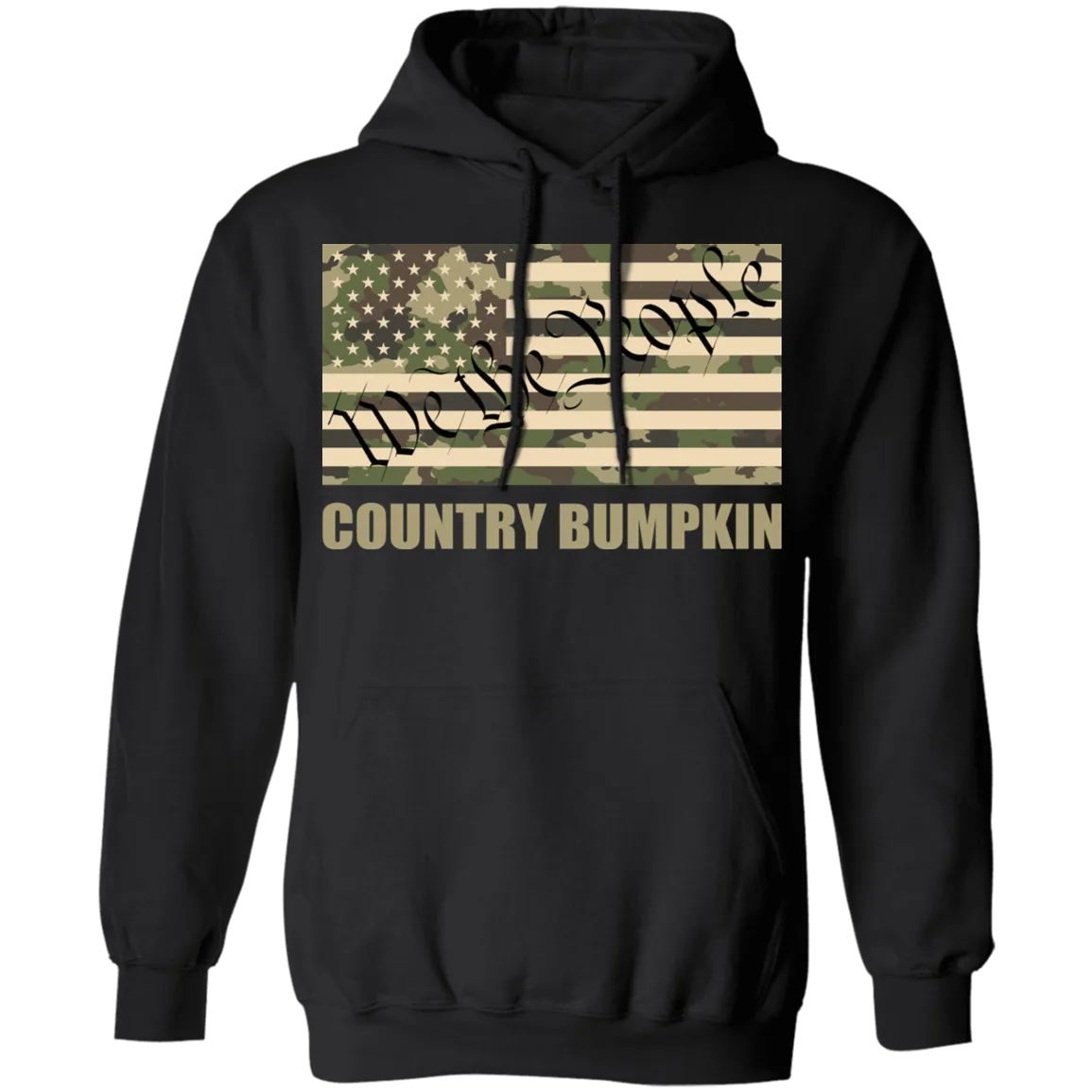 Country Bumpkin "We The People" Camo Flag Pullover Hoodie