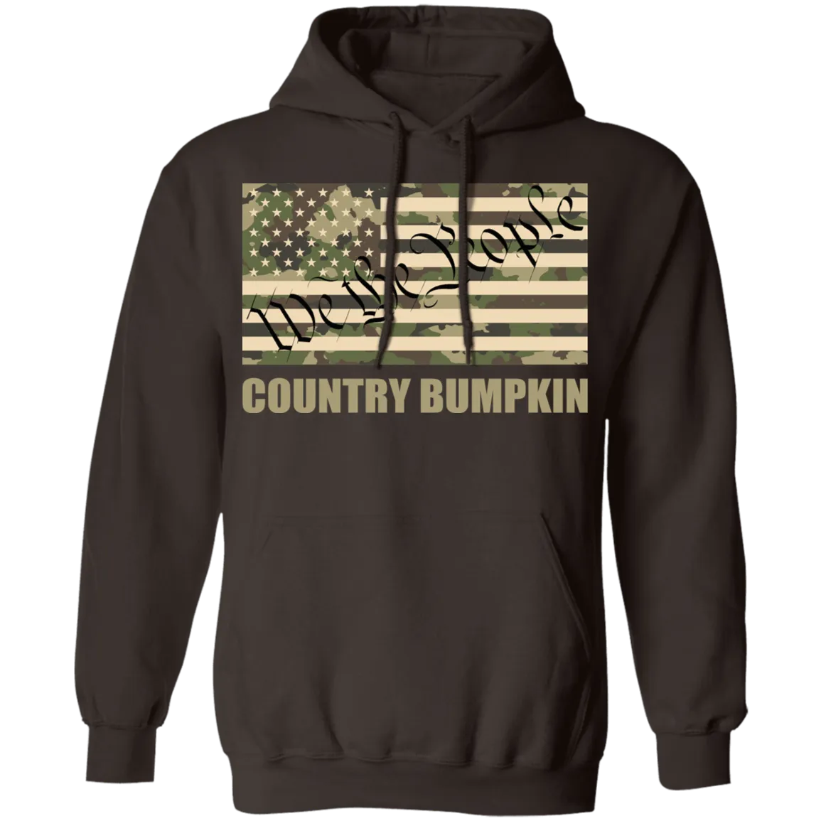 Country Bumpkin "We The People" Camo Flag Pullover Hoodie