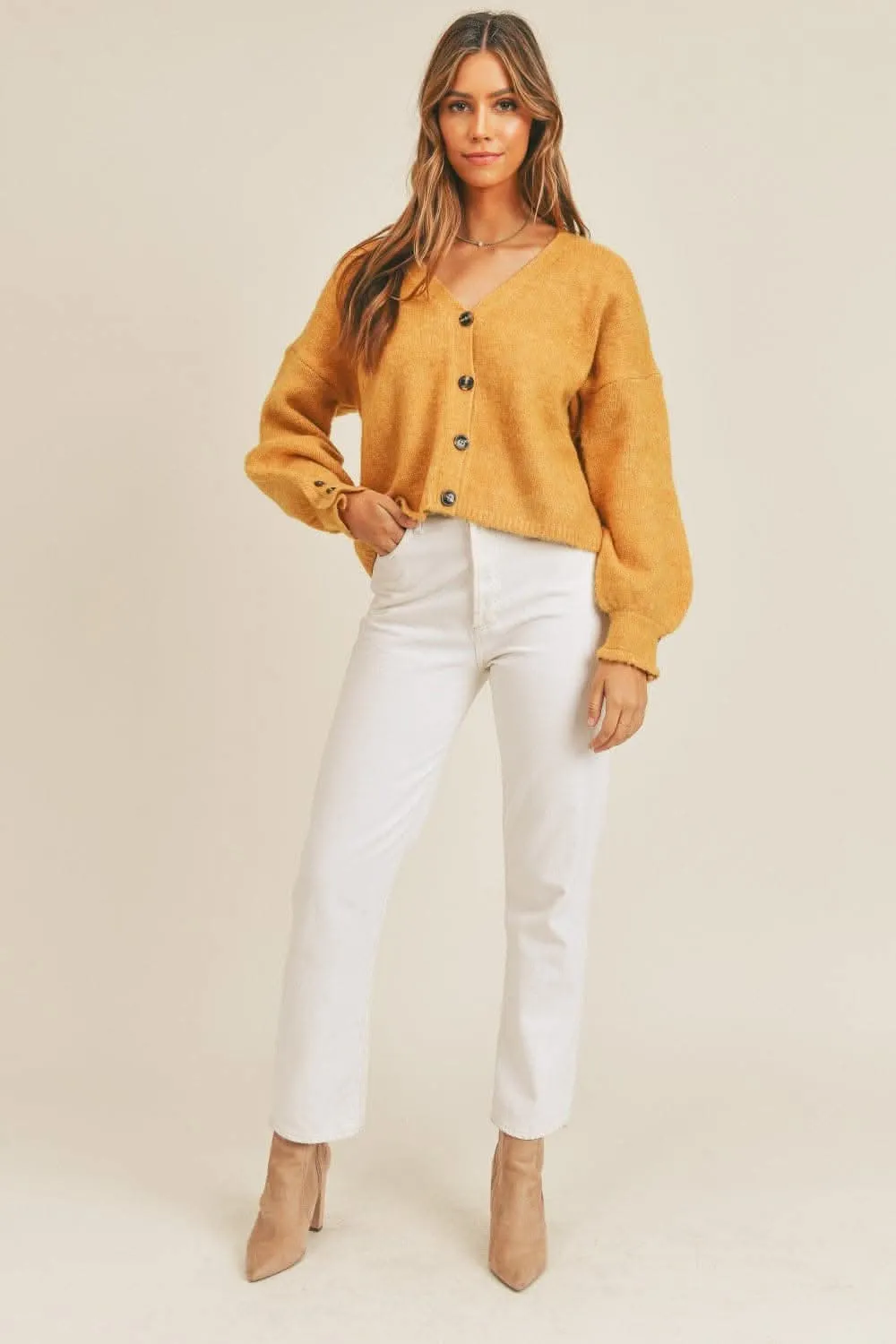 Cozy long sleeve cardigan for stylish layering