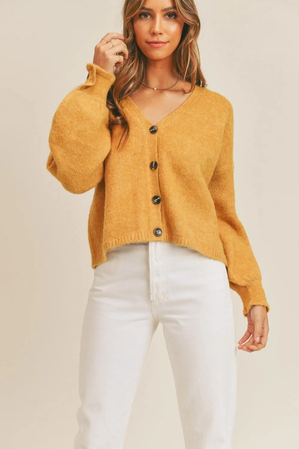 Cozy long sleeve cardigan for stylish layering