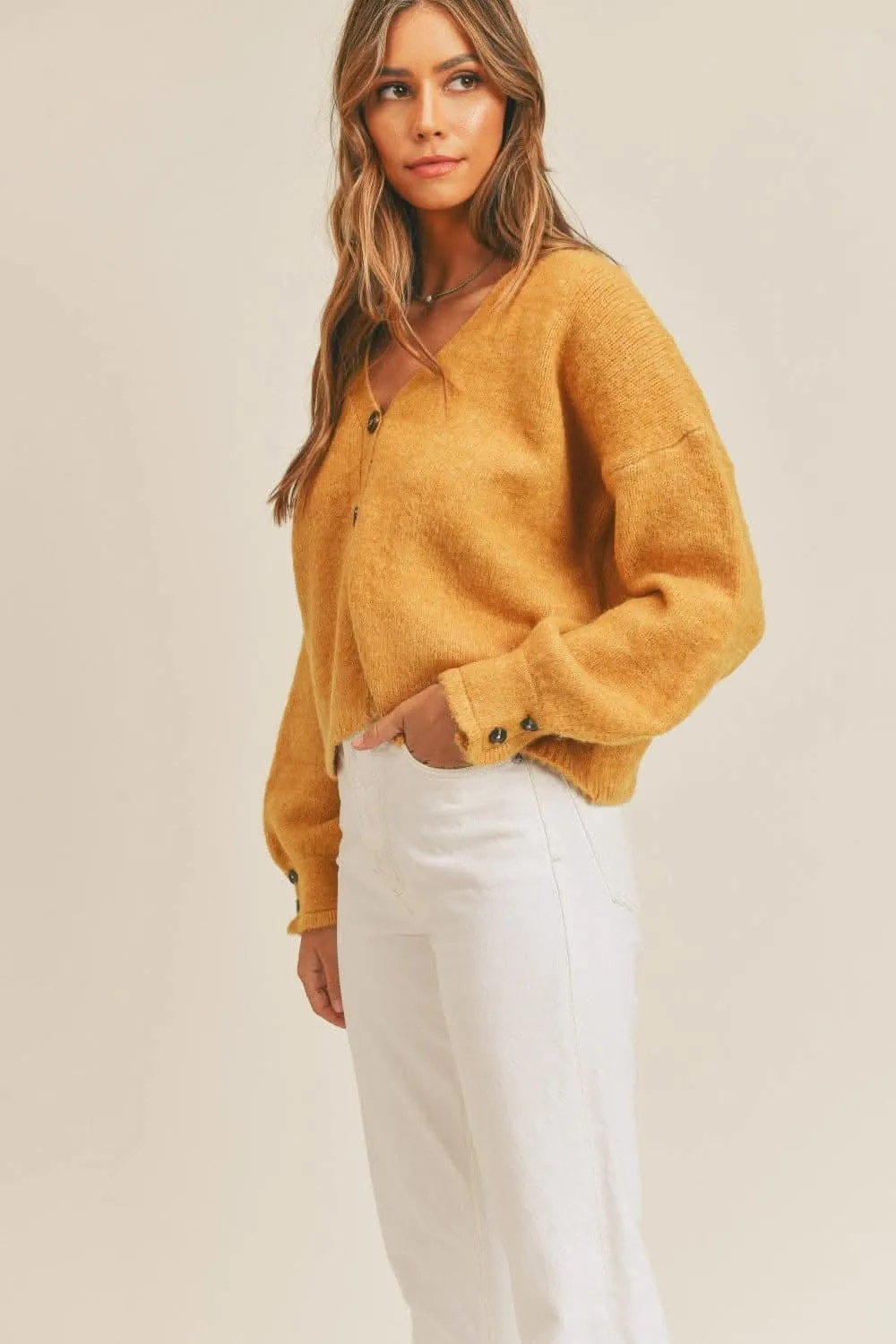Cozy long sleeve cardigan for stylish layering