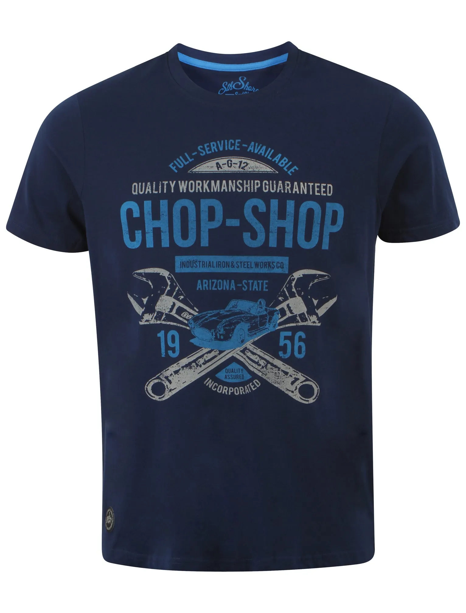 Dissident Chop Shop blue t-shirt