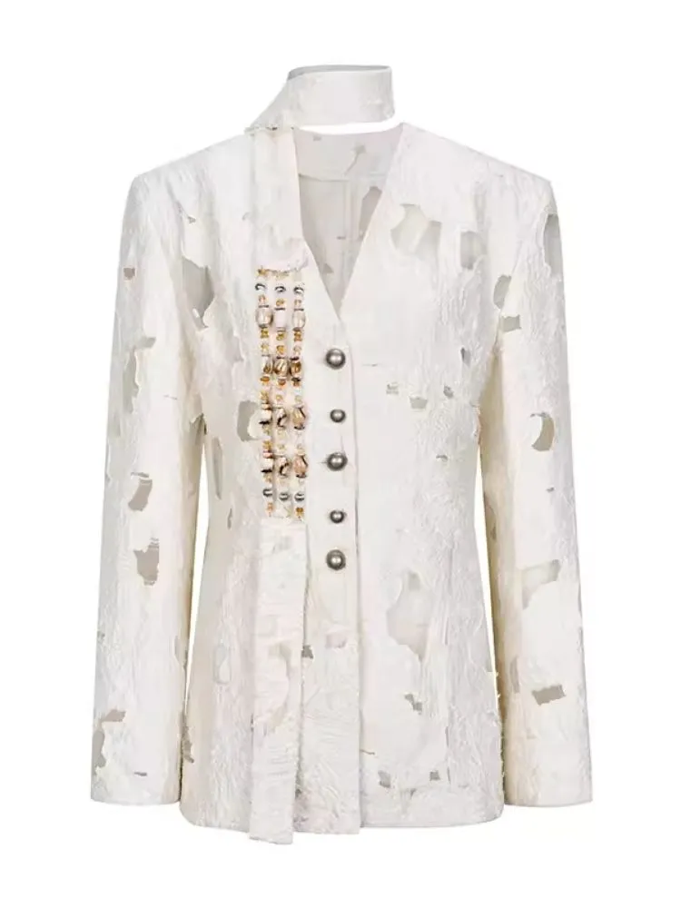 Distressed Arctic Blazer