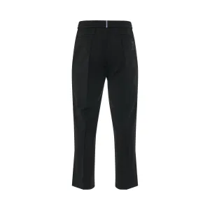 Elastic Waist Track Pants in Black