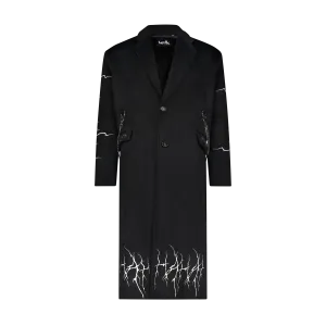 FALLEN ANGEL TRENCH COAT BLACK