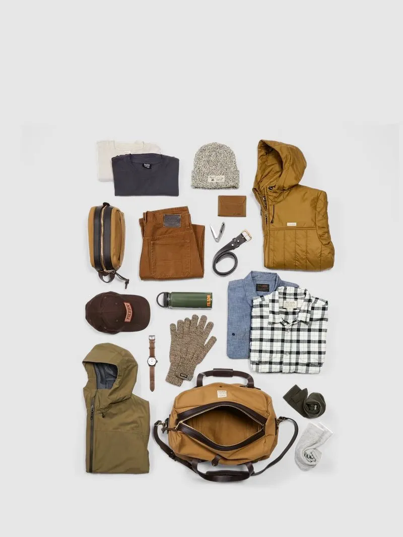 Filson Small Rugged Twill Duffle in Tan