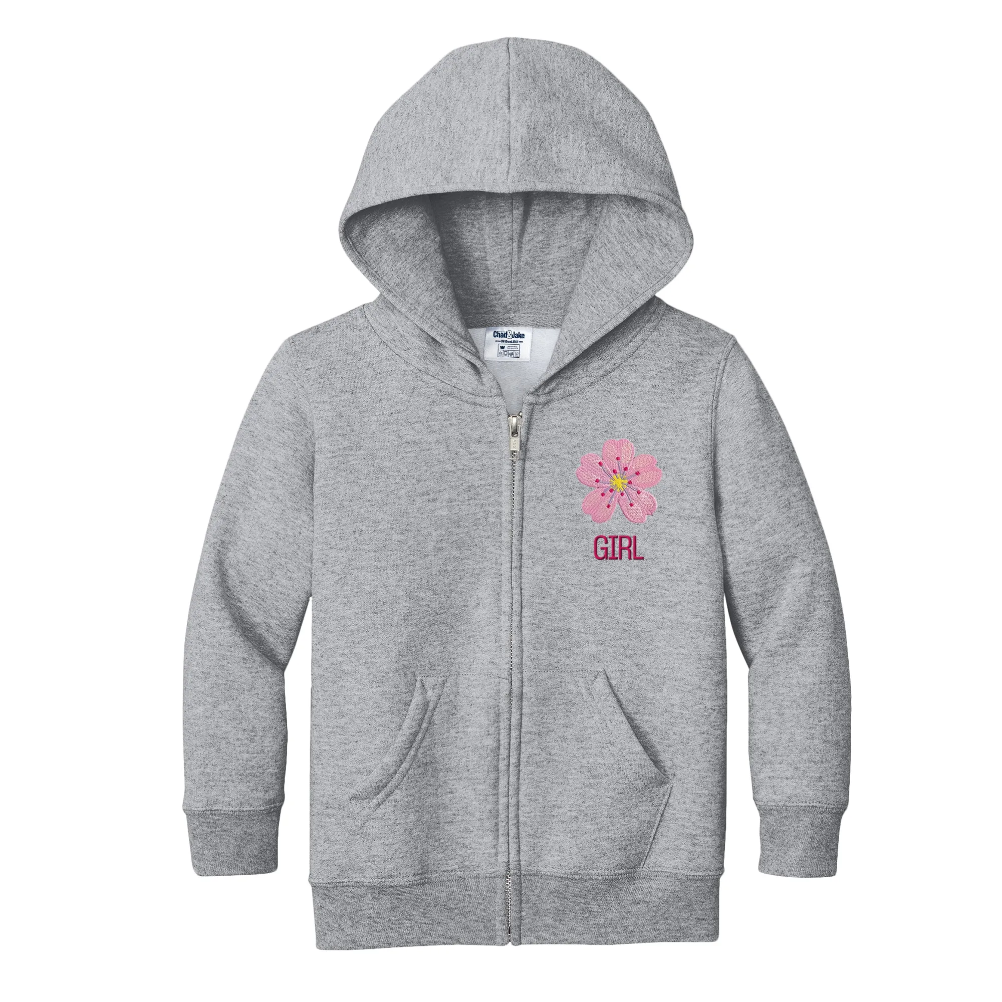 Flower Girl Emoji Full Zip Sweatshirt
