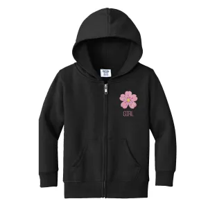 Flower Girl Emoji Full Zip Sweatshirt
