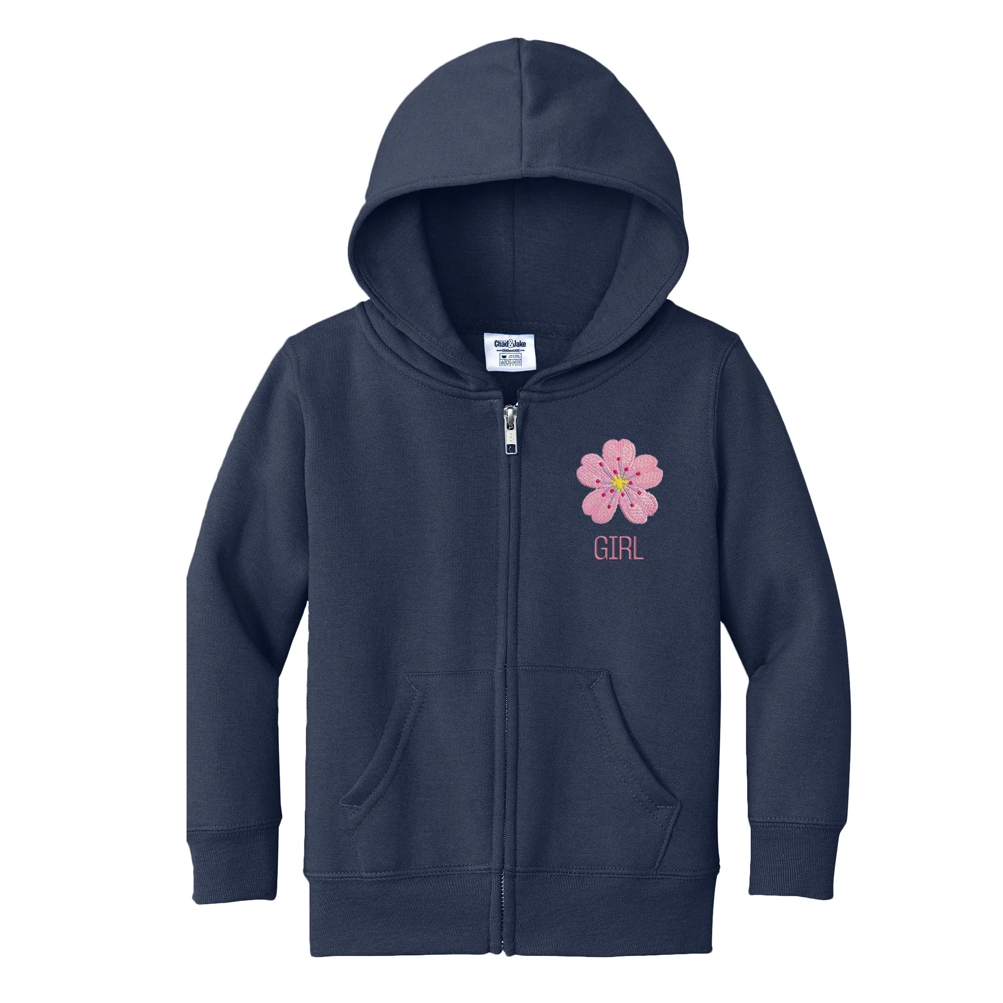 Flower Girl Emoji Full Zip Sweatshirt