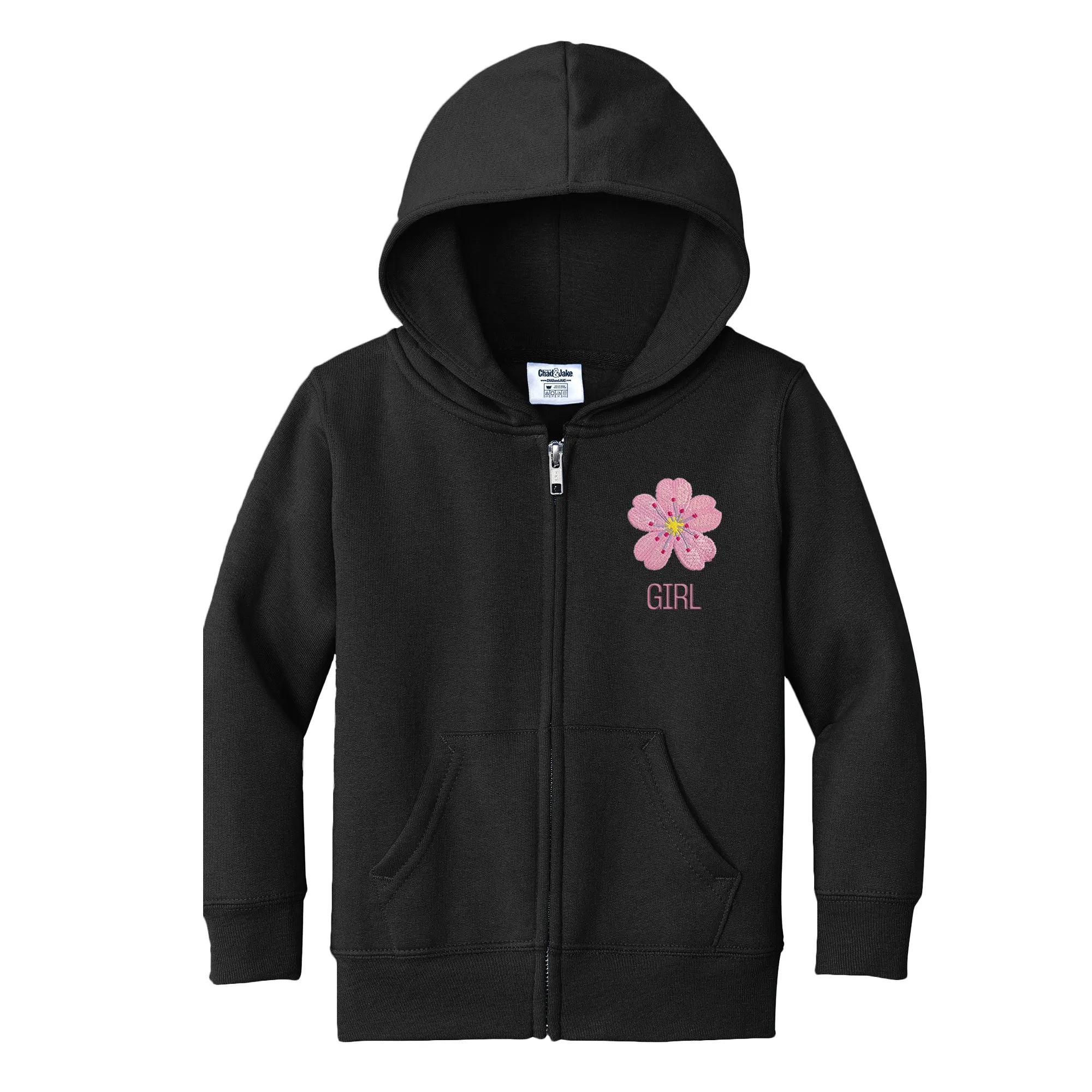Flower Girl Emoji Full Zip Sweatshirt