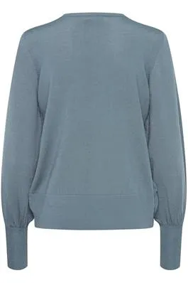 Fransa Shin Pullover in Bluestone