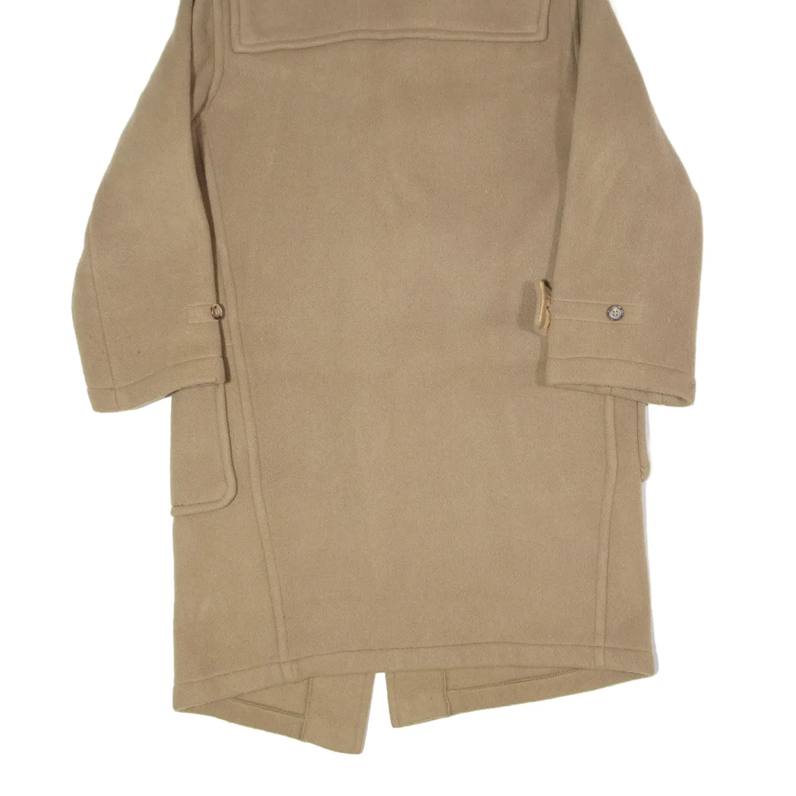 GLOVERALL Mens Duffle Coat Beige Wool XS