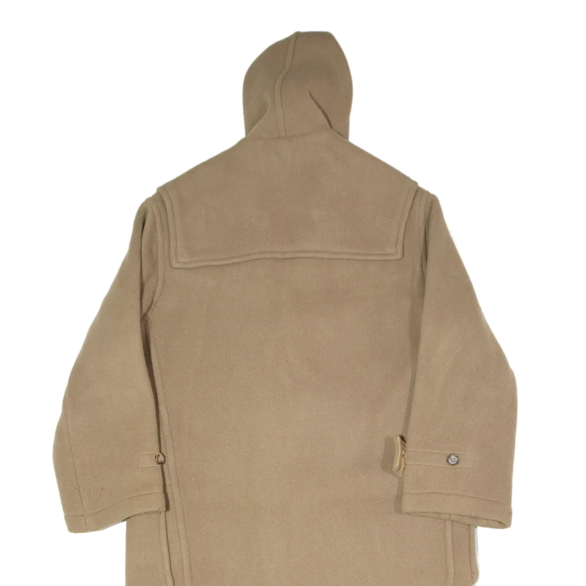 GLOVERALL Mens Duffle Coat Beige Wool XS